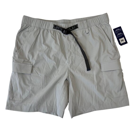 Huk Mens Creekbed Cargo Shorts NWT Size L Gray Outdoor Fishing Belt Pockets - Picture 1 of 10